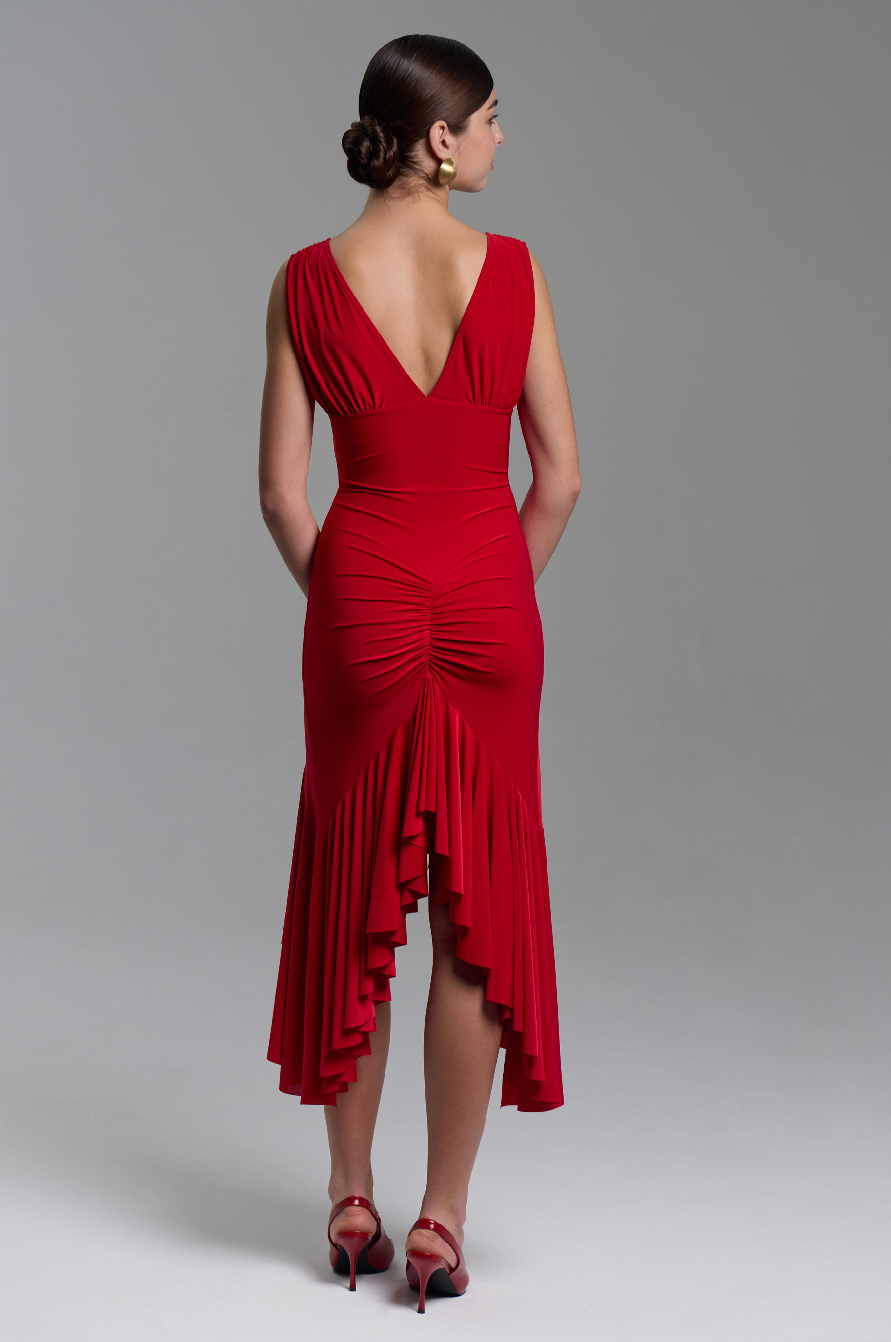 Платье Инфанта для бальных танцев, цвет Красный 