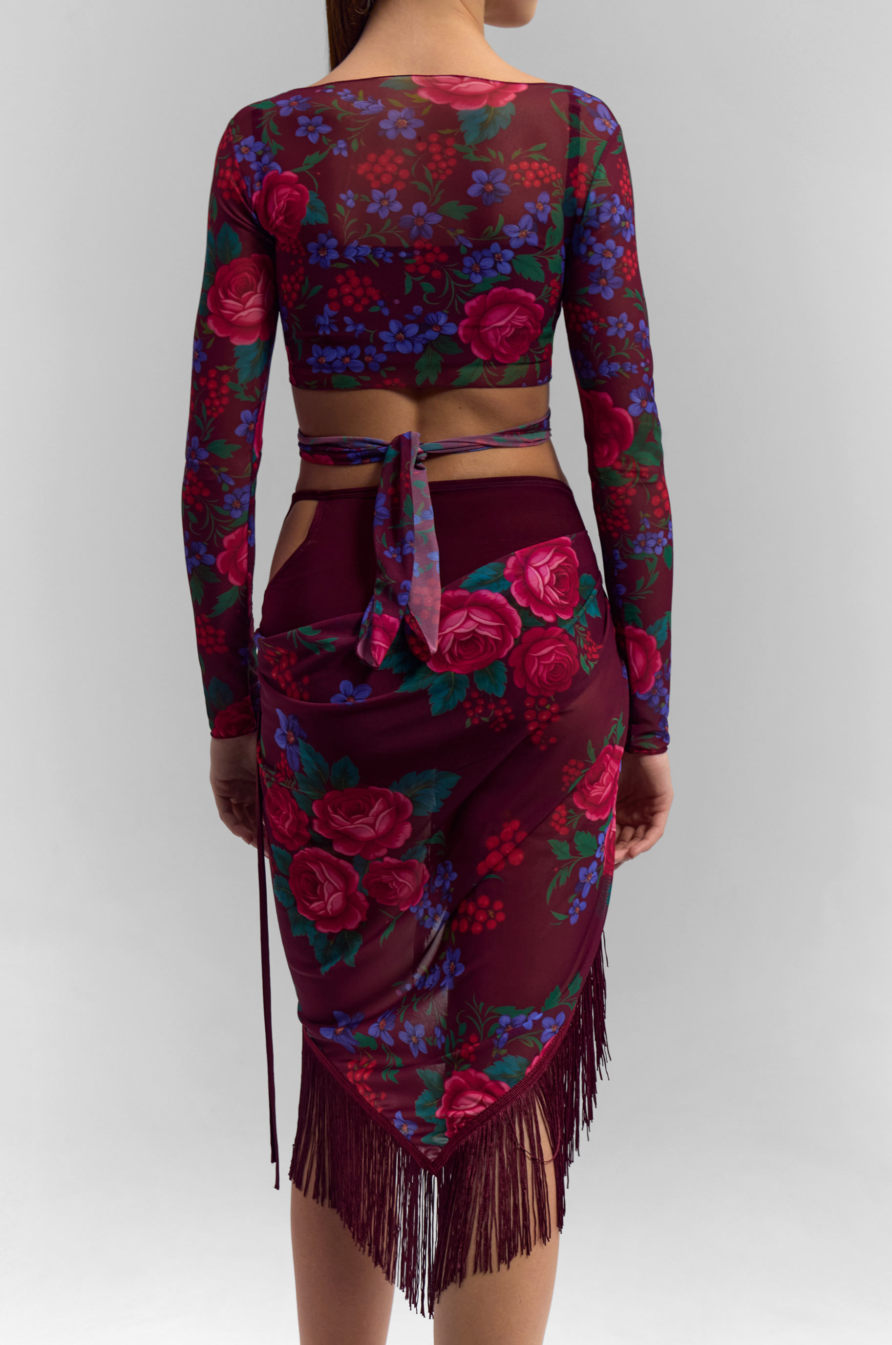 Топ Bolero A La Russe для бальных танцев, цвет Бордовый 