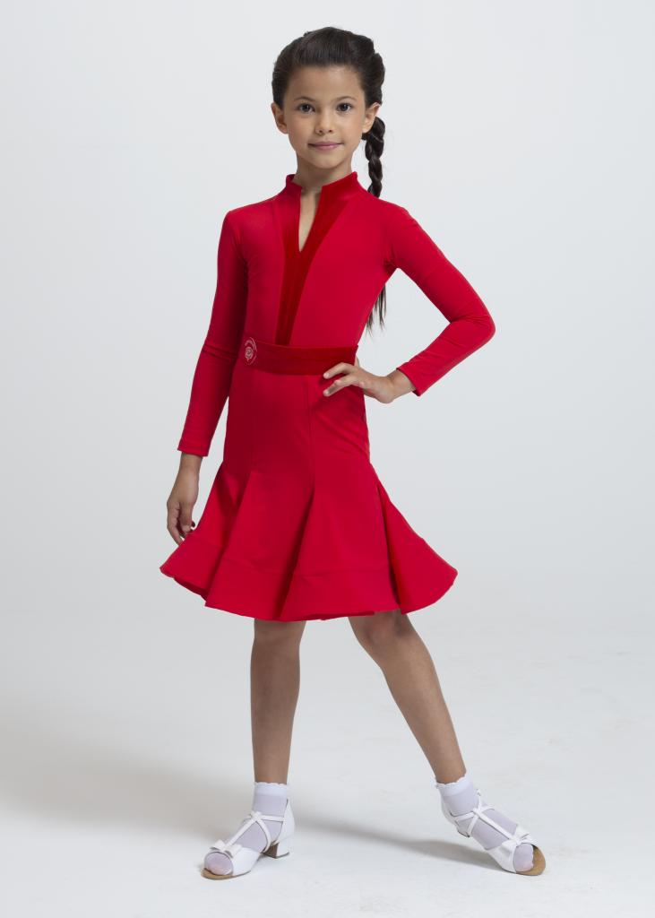 Платье Rosario Kid для бальных танцев, цвет Красный 