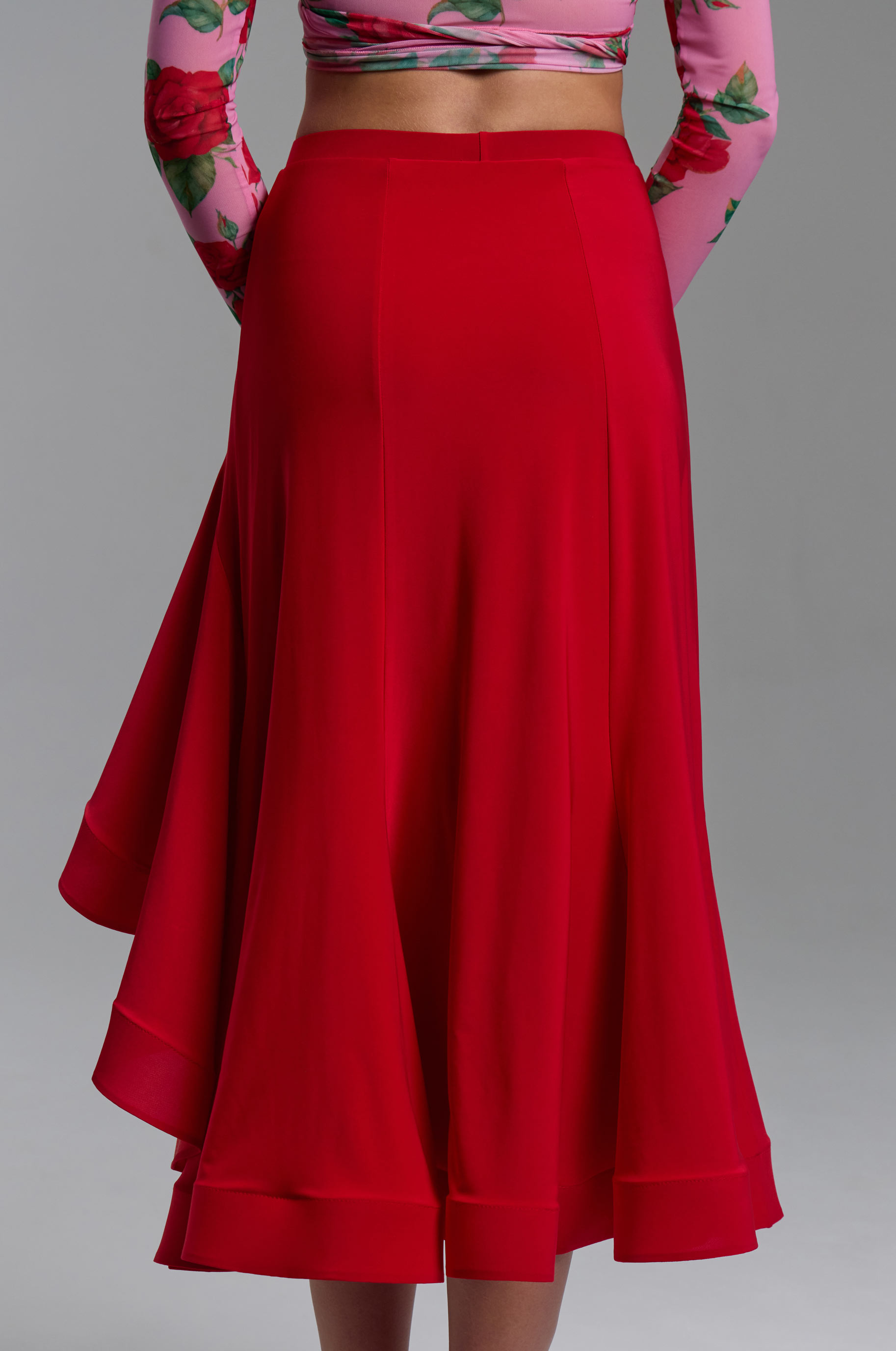 Юбка Фокус для бальных танцев, цвет Красный 