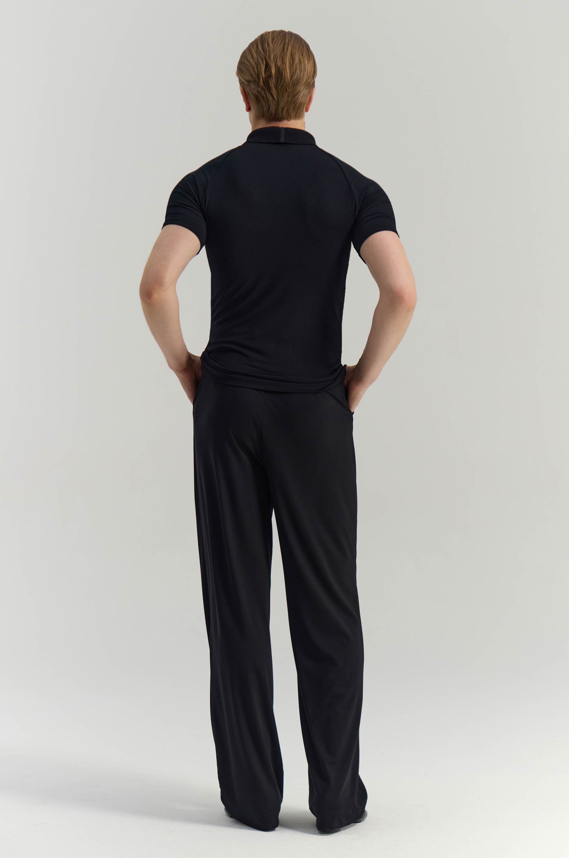 Футболка Polo New для бальных танцев, цвет Черный 